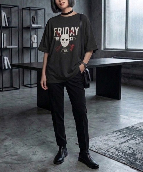 ALWAYS GOOD TIME tシャツ 「FRIDAYTHE13TH/13日の金曜日」USD加工