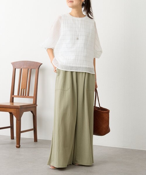 BEARDSLEY（ビアズリー） ブラウス シャツ シアーボーダーシャツTee