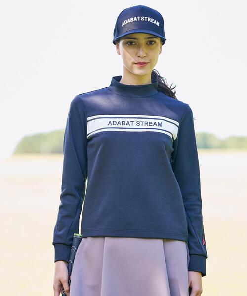 【美品】adabat stream モックネックトップス　レディース M ADABAT STREAM（アダバット ストリーム） tシャツ 「UVカット