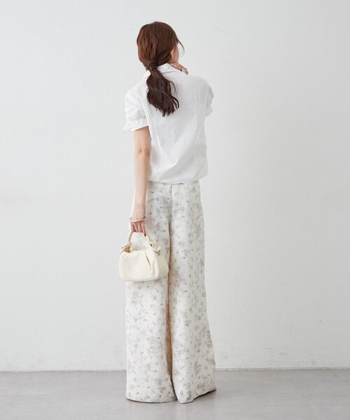 ブラウス シャツ 「＠___s_m17 セレクト/IVO」シャーリングシェイプシャツ レディースの画像