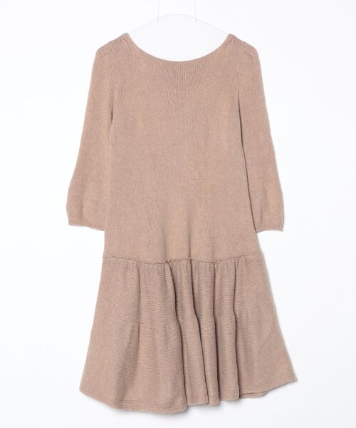 フォクシー ロングワンピース ニット フレア ダークブラウン レース編み 40 FOXEY BOUTIQUE 「FOXEY BOUTIQUE」 ニットワンピース 40 ブラウン