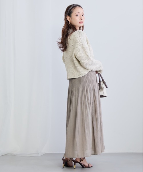 COHINA（コヒナ） シャツワンピース プリーツシアーワンピース 「低