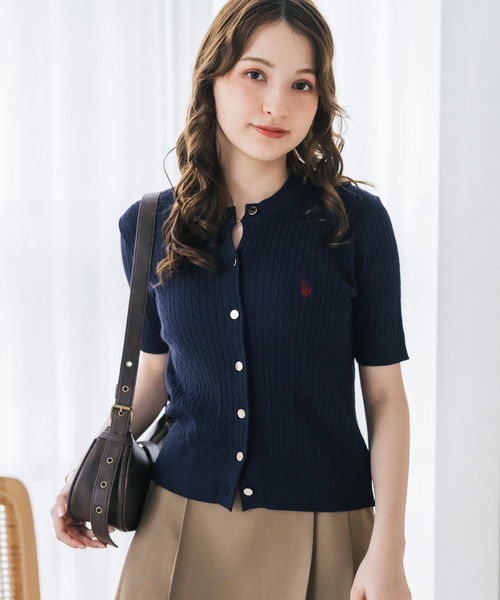 U.S. POLO ASSN.（ユーエスポロアッスン） カーディガン 夏 半袖 W's