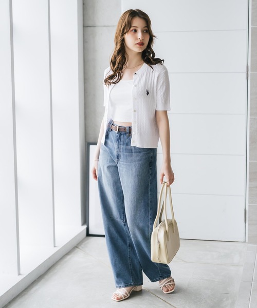 U.S. POLO ASSN.（ユーエスポロアッスン） カーディガン 夏 半袖 W's