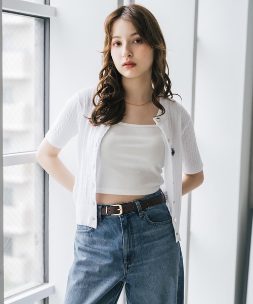 U.S. POLO ASSN.（ユーエスポロアッスン） カーディガン 夏 半袖 W's