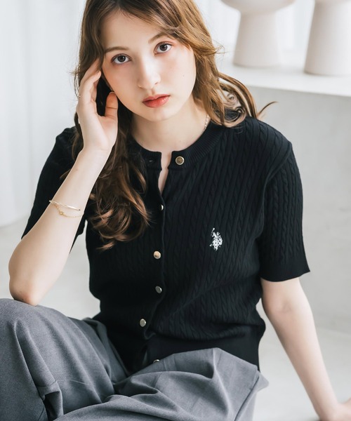 U.S. POLO ASSN.（ユーエスポロアッスン） カーディガン 夏 半袖 W's