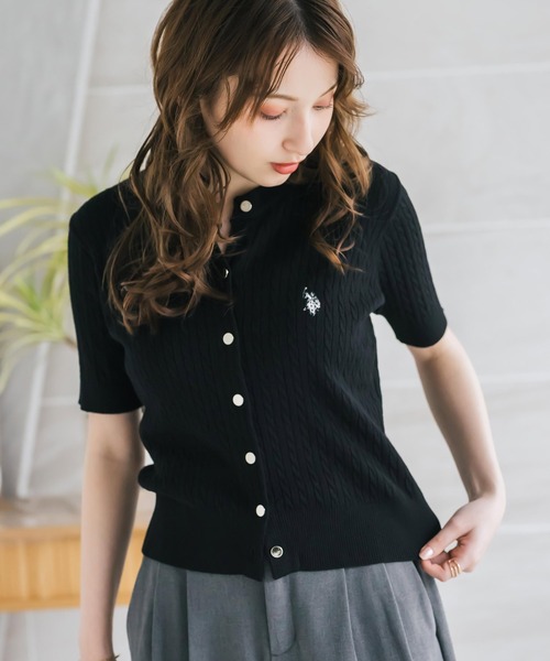 U.S. POLO ASSN.(ユーエスポロアッスン) カーディガン 夏 半袖 W's U.S. POLO ASSN.(ユーエスポロアッスン) カーディガン 夏 半袖 W's