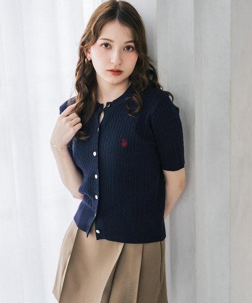 U.S. POLO ASSN.（ユーエスポロアッスン） カーディガン 夏 半袖 W's