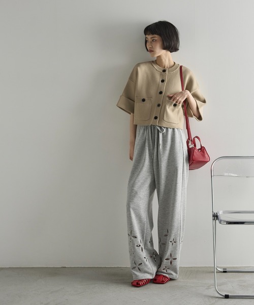 「THE YOn」 スウェットパンツ FREE アイボリー レディース_画像3