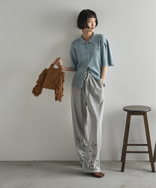 「THE YOn」 スウェットパンツ FREE アイボリー レディース_画像6