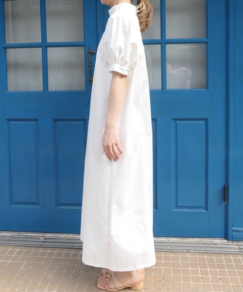「CORNERS」 半袖ワンピース M ブルー レディース_画像7