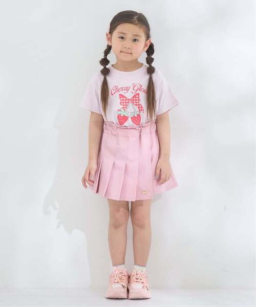 パンツ フロントプリーツハートポケットカラースカパン キッズ 子供服