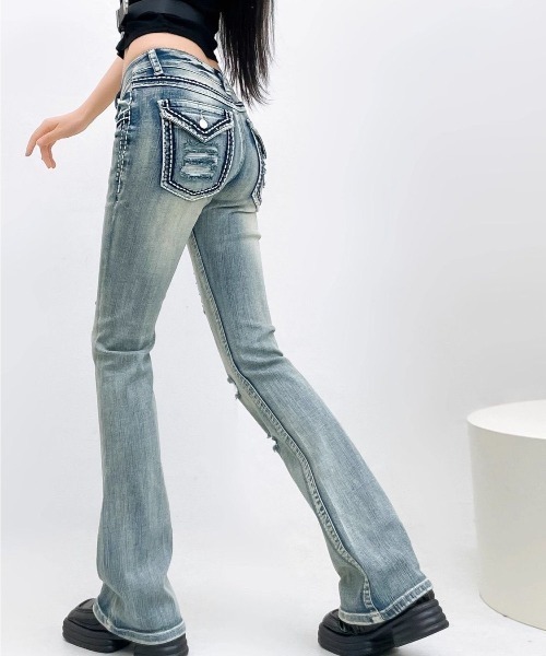 CANVAS+ ジーンズ デニム デニムパンツ 「CANVAS＋」ローライズ