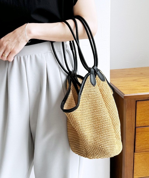 「reca」 かごバッグ ONE SIZE ベージュ レディース_画像6