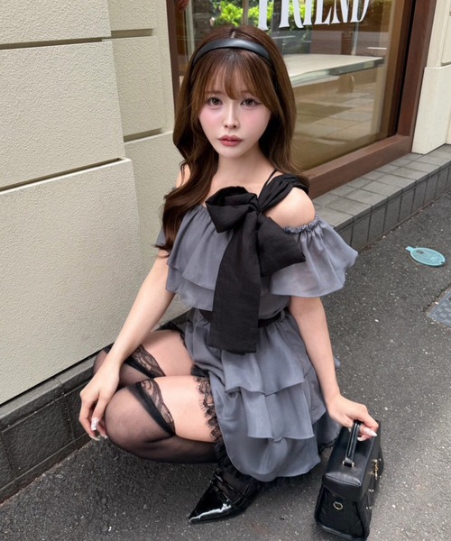 one after another NICE CLAUP ワンピース 夏 4wayウエストリボン