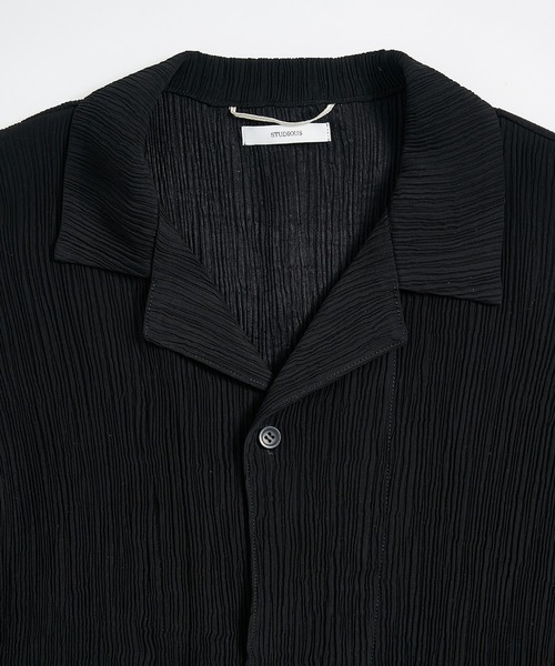 STUDIOUS（ステュディオス） シャツ 半袖 「STUDIOUS」Silky Pleats 