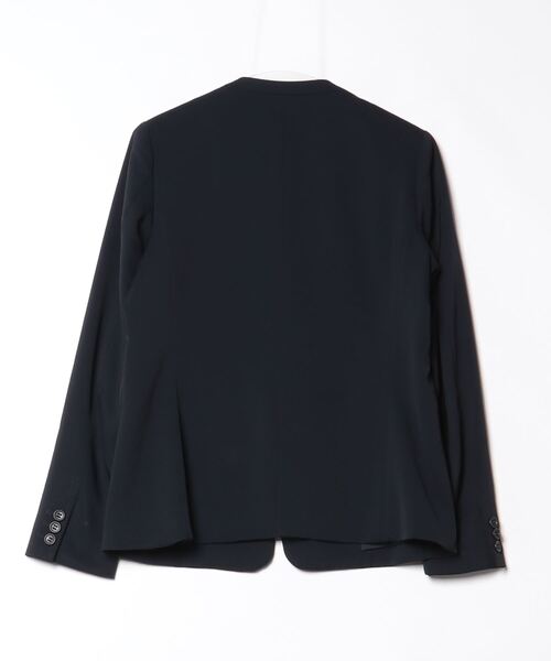 「PLST」 ノーカラージャケット L ネイビー レディース_画像2