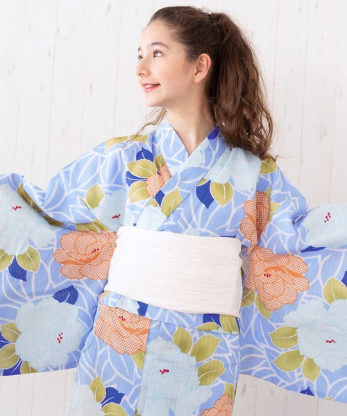 きらり 浴衣女の子用3着 KYOETSU 浴衣 簡単着付け セパレート 女の子 3点セット