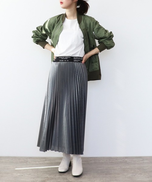 スカート メタリックプリーツスカート Zozotown Yahoo 店 通販 Yahoo ショッピング