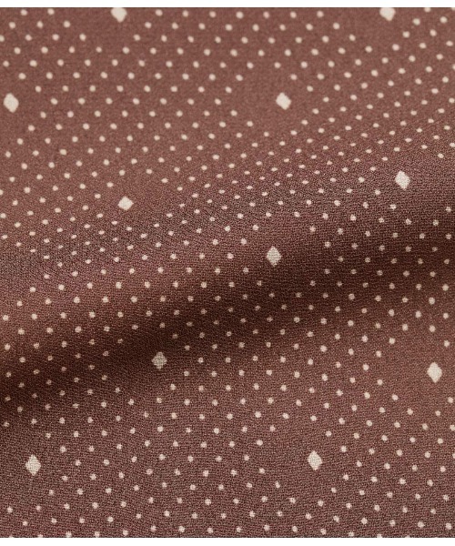 ワンピース ダイヤドットプリント ボウタイ風ワンピース ダイヤドットプリント