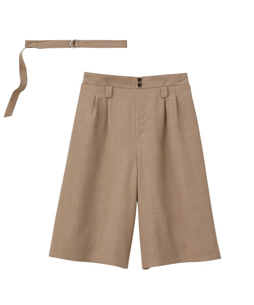 パンツ ベルト付ショートパンツ「セットアップ対応」 レディース | GeeRA | 21