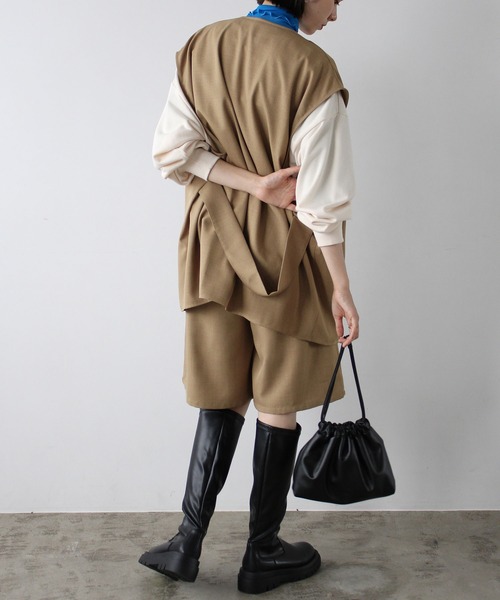 パンツ ベルト付ショートパンツ「セットアップ対応」 レディース | GeeRA | 15