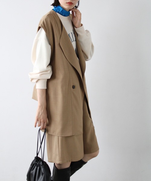 パンツ ベルト付ショートパンツ「セットアップ対応」 レディース | GeeRA | 18