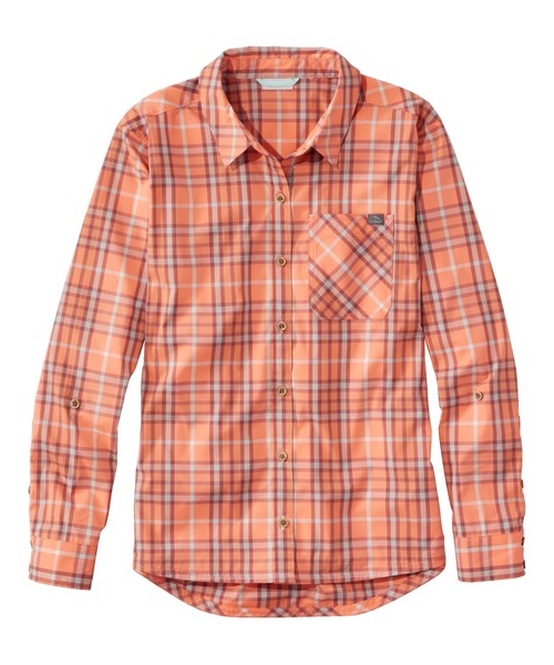 ブラウス シャツ エブリデイ・サンスマート・ウーブン・シャツ、長袖　プラッド レディース L.L.Bean ブラウス シャツ エブリデイ・サンスマート・ウーブン
