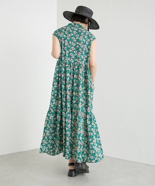 ■未使用品イアパピヨネSUM1 STYLE【定価1.8】花柄ティアードワンピース ear PAPILLONNER（イア パピヨネ） ワンピース 花柄ティアード