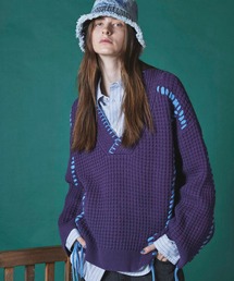 高価値セリー MAISON SPECIAL 「UNISEX」Oni-Waffle ニット セーター ミュージシャン