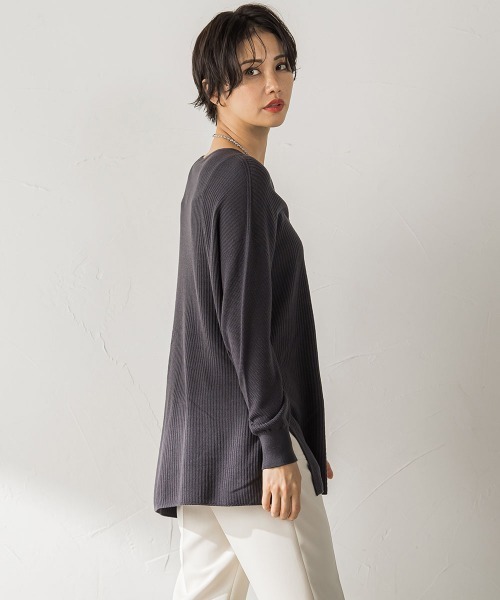 ニット セーター 「洗えるニット」ECOCUWOOL Vネックニットプルオーバー「シワになりにくい」 レディース LAUTREAMONT ニット セーター 「洗えるニット」ECOCUWOOL V