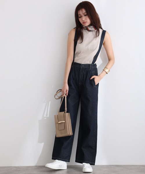 ElegChic サロペット オーバーオール 取り外し可能サスペンダーデニム