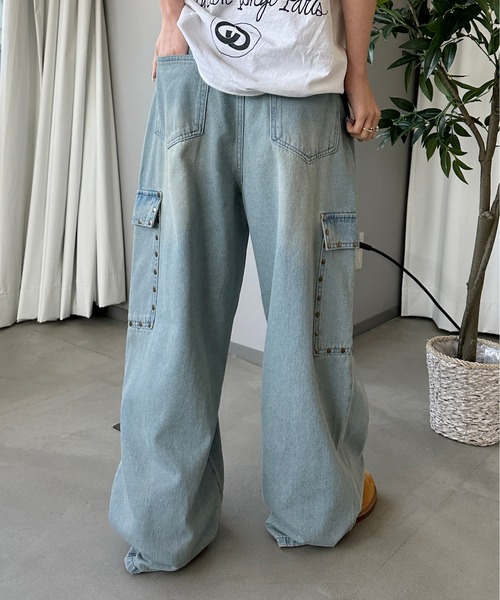 スタッズ付きデニムジーンズ DSQUARED2 - 新品スタッズDSQUARED2ディースクエアードSKATER