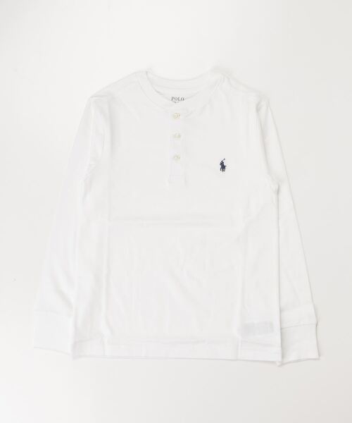 tシャツ コットン ジャージー ヘンリー シャツ キッズ 子供服 男の子の画像