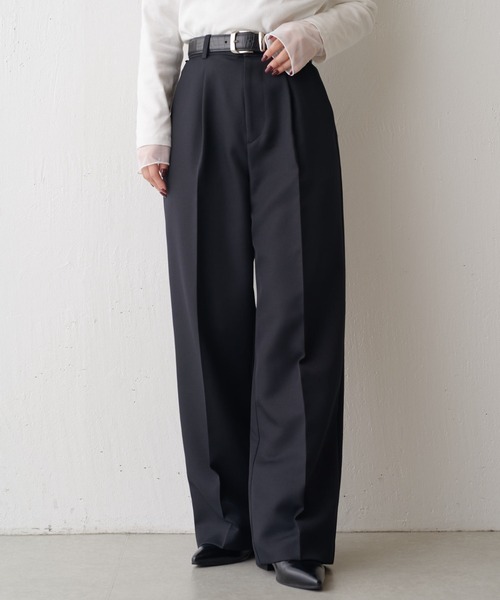 Lui's スラックス パンツ 「セットアップ対応」ストレッチツイル
