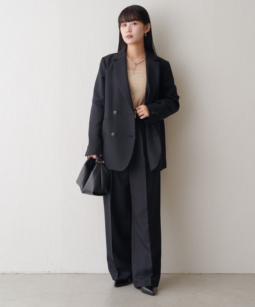 トップス×ワイドレッグパンツ セットアップ S〜L COMME CA ISM スラックス パンツ 「セットアップ対応