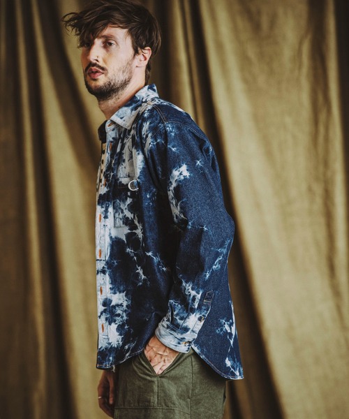 NO ID.（ノーアイディー） シャツ 「NO ID.」Bleach Denim Big Shirt