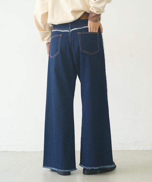 MILKFED. ジーンズ デニム デニムパンツ FRINGE DENIM PANTS