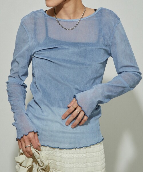 tシャツ シアーベロアバックオープントップス レディース AIC. tシャツ シアーベロアバックオープントップス レディース