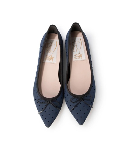 Launa lea バレエシューズ パンプス ドットポインテッドトウ