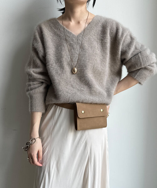 DouDou（ドゥドゥ） ニット ファーカシミヤプルオーバー レディース