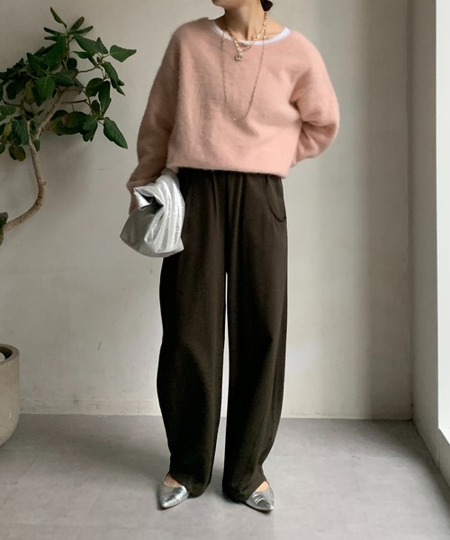 DouDou（ドゥドゥ） ニット ファーカシミヤプルオーバー レディース