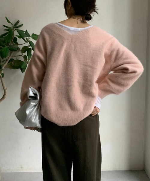 DouDou（ドゥドゥ） ニット ファーカシミヤプルオーバー レディース