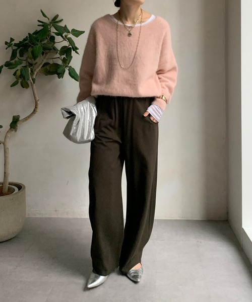 DouDou（ドゥドゥ） ニット ファーカシミヤプルオーバー レディース