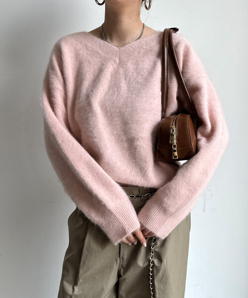 DouDou（ドゥドゥ） ニット ファーカシミヤプルオーバー レディース