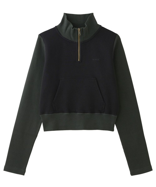 X-girl（エックスガール） トレーナー スウェット HALF ZIP SWEAT TOP 