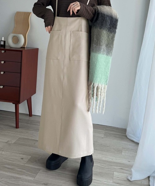 未使用品✴︎PRIDEカーゴ ロングスカート サスペンダー 前後ファスナー 36 classicalelf（クラシカルエルフ） スカート 女性らしい上品シルエット