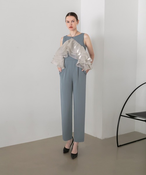 Leja パンツドレス 「LEJA」3wayティアードフリルオールインワン