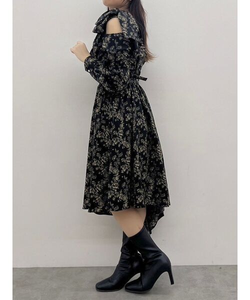 dazzlin（ダズリン） ワンピース リボンショルダーアシンメトリー