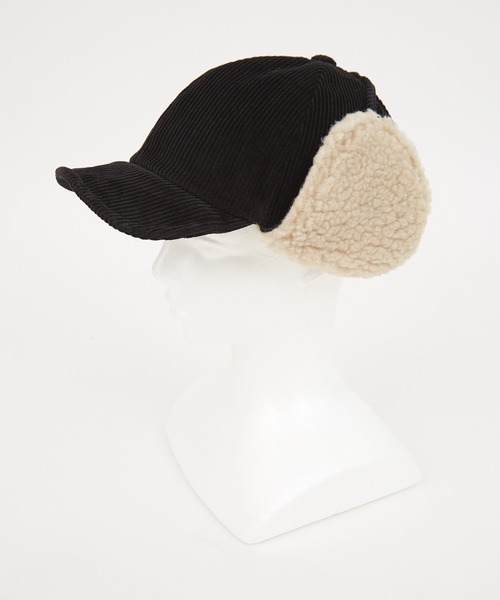 キャップ 帽子 an meets zakka ボア切り替えイヤーフラップ